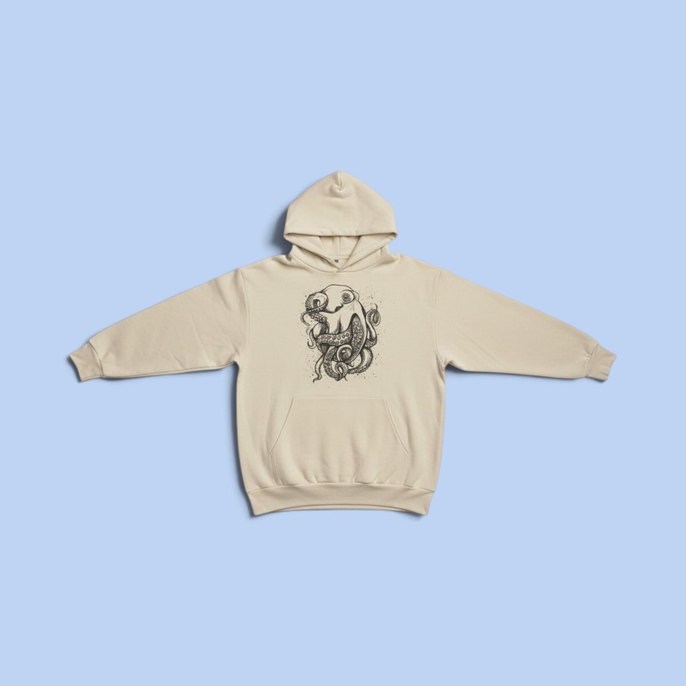 Independent‎ Trading Company Hoodie IVORY OCTUPUS VULGARIS MEDIUM